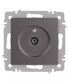 Розетка телевизионная одиночная TV СП Accent 6-301-09 IP20 титан Intro Б0063618