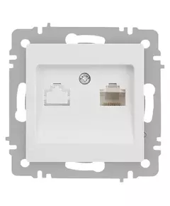 Розетка компьютерная 1-м СП Accent 6-303-01М RJ45 IP20 бел. матов. Intro Б0063625