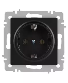 Розетка 1-м СП Accent 6-202-05 16А IP20 250В 2P+E Schuko антрацит Intro Б0063693