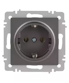 Розетка 1-м СП Accent 6-202-09 16А IP20 250В 2P+E Schuko титан Intro Б0063701
