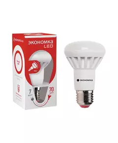 Лампа светодиодная R63 7Вт 4500К бел. E27 550лм 220-240В ЭКОНОМКА Eco_LED7wR63E2745