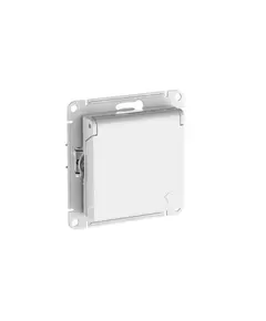 Розетка AtlasDesign 16А IP20 с заземл. защ. шторки с крышкой быстрозажим. клем. механизм бел. SE ATN000146S