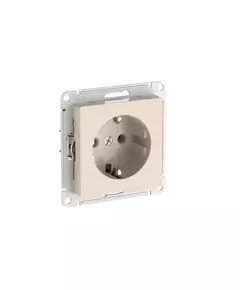 Розетка AtlasDesign 16А с заземл. быстрозажим. клем. механизм беж. SE ATN000243S