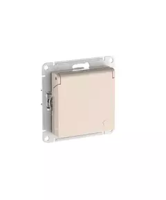 Розетка AtlasDesign 16А IP20 с заземл. защ. шторки с крышкой быстрозажим. клем. механизм беж. SE ATN000246S
