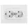 Розетка 2-м СП Accent 6-205-01 16А IP20 250В 2P+E Schuko AL/CU бел. Intro Б0063485