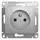 Механизм розетки 1-м СП Glossa 16А IP20 без заземл. алюм. SchE GSL000341