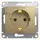 Механизм розетки 1-м СП Glossa 16А IP20 с заземл. титан SchE GSL000443