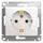 Механизм розетки 1-м СП Glossa 16А IP20 с заземл. перламутр. SchE GSL000643