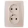 Розетка 2-м СП Эра12 12-2107-02 16А IP20 16AX 250В 2х2P сл. кость Эра Б0031239