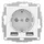Розетка 3-м СП AtlasDesign 16А IP20 с 2-мя заряд. устройствами USB тип A+A 5В/2.4А 2х5В/1.2А механизм бел. SchE ATN000130