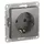 Розетка 1-м СП AtlasDesign 16А IP20 с заземл. защ. шторки механизм сталь SchE ATN000945