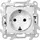 Розетка 1-м СП Simon24 Push&Go 16А IP20 2P+E защ. шторки механизм бел. Simon 2420432-030