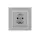 Розетка 1-м СП Karea 16А IP20 с/з сереб. Makel 56065028