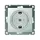 Розетка 1-м СП Афина 16А IP20 с заземл. защ. шторки механизм серебр. Universal A0049-S