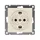 Розетка 1-м СП Афина 16А IP20 с заземл. механизм сл. кость (ivory) Universal A0028-I