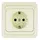 Розетка 1-м СП Mimoza 16А IP20 с заземл.керамика крем./крем. Makel 25008