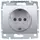 Розетка 1-м СП Galea Life 16А IP20 2P+E с заземл. защ. шторки немецк. стандарт с лицев. панелью механизм алюм. Leg 771363