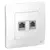 Розетка компьютерная + телефонная 2-м СП Blanca RJ45 кат.5E + RJ11 бел. SE BLNIS045111