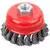 Корщетка-чашка гайка М14 стальная витая проволока 75мм FIT 39467