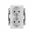 Розетка 2-я с/з СП Karea 16А IP20 бел. Makel 56001082, изображение 2