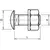 Комплект креп. M12х25 FRS 12х25 F (болт плос/гол.+гайка+шайба) OBO 6406254, изображение 2