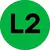 Наклейка "L2" d20мм PROxima EKF an-2-15-1