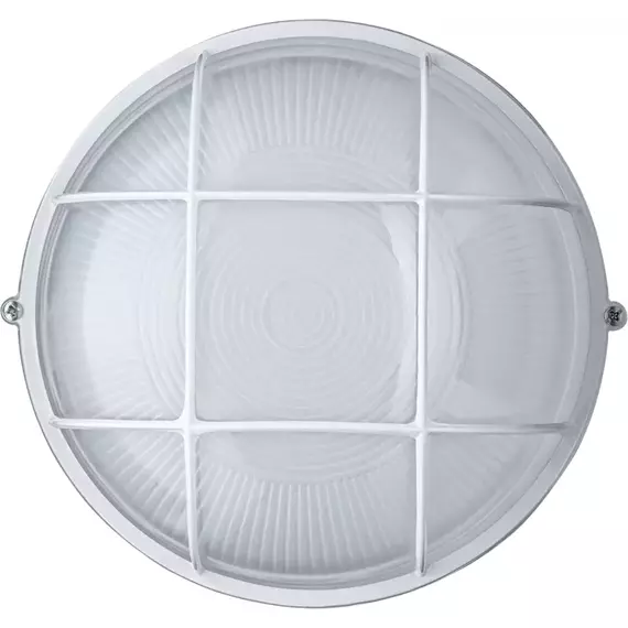Светильник ЛОН 94 807 NBL-R2-100-E27/WH 1х100Вт E27 IP54 (аналог НПБ 1102 бел. круг с решеткой 100Вт) Navigator 94807