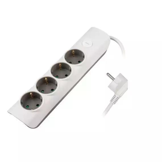 Удлинитель 4х1.4м с заземл. с выкл. бел. ET-04-140W JAZZway 5051799, изображение 2