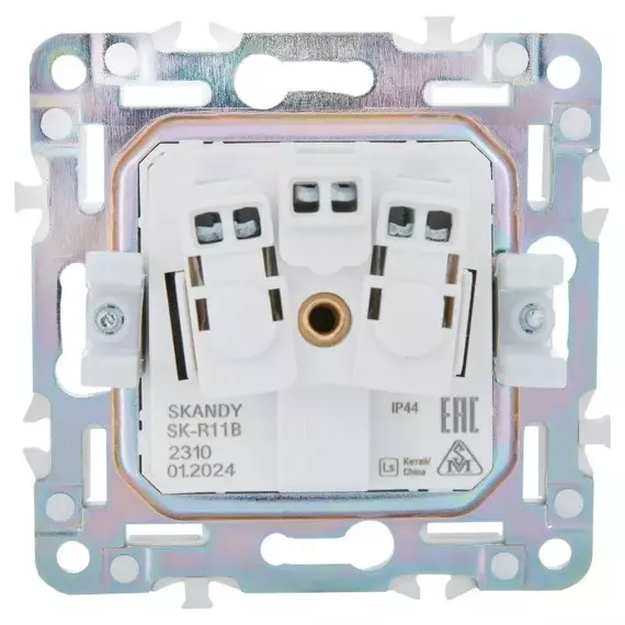 Розетка 1-м SKANDY 16А IP44 с заземл. защ. шторки с крышкой SK-R11B беж. IEK SK-R16-16-44-K10, изображение 3