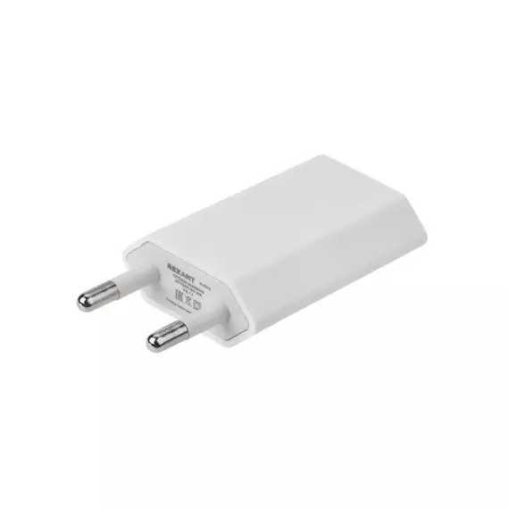 Устройство зарядное сетевое для iPhone/iPad USB 5В 1А бел. Rexant 16-0273, изображение 4