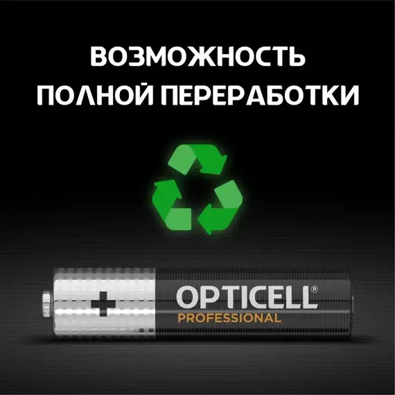 Элемент питания алкалиновый AAA/LR03 (блист. 8шт) Professional Opticell 5052008, изображение 6