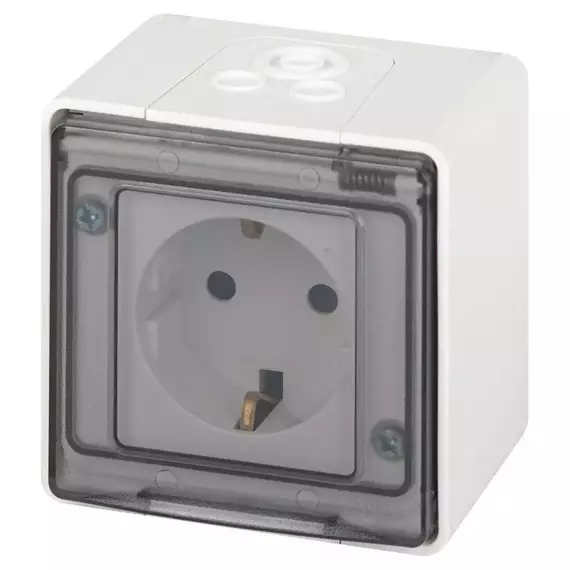 Розетка Эксперт 11-2502-01 2P+E IP55 шторки 16А-250В ОУ бел. Эра Б0063280
