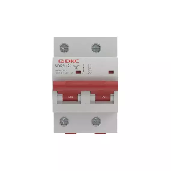 Выключатель автоматический модульный max типа MD125H 10кА 2п C 100А YON MD125H-2PC100, изображение 2