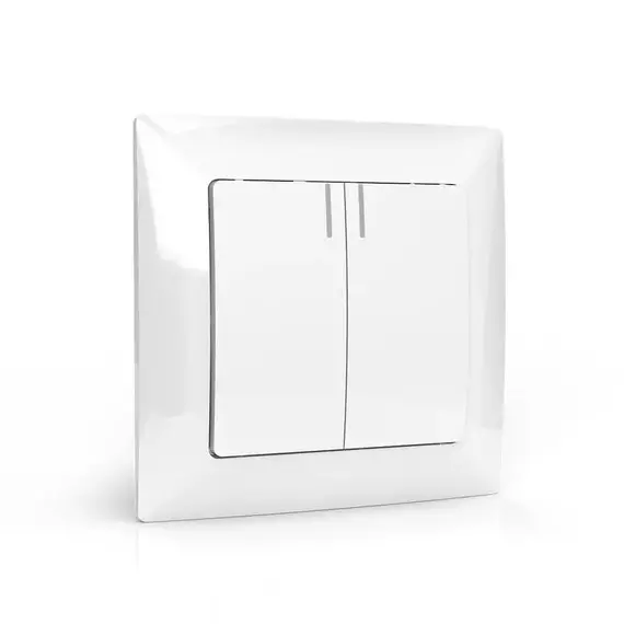 Выключатель 2-кл. СП AVA 10А IP20 с индикатором в сборе бел. TOKOV LIGHT TKL-AV-V2IF-C01, изображение 3