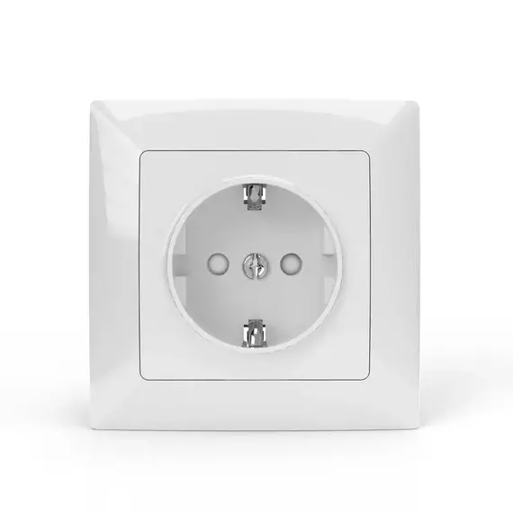 Розетка 1-м СП AVA 16А IP20 с заземл. защ. шторки в сборе бел. TOKOV LIGHT TKL-AV-R1FZSF-C01, изображение 2