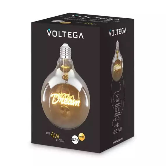Лампа светодиодная Loft Led G125 4Вт 2500К E27 Voltega 8552, изображение 6