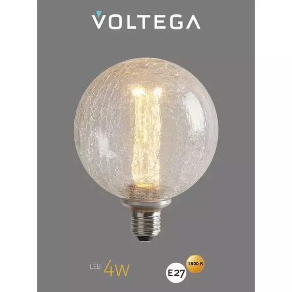 Лампа светодиодная Loft Led G125FC1978 4Вт 1800К E27 Voltega 8568, изображение 6
