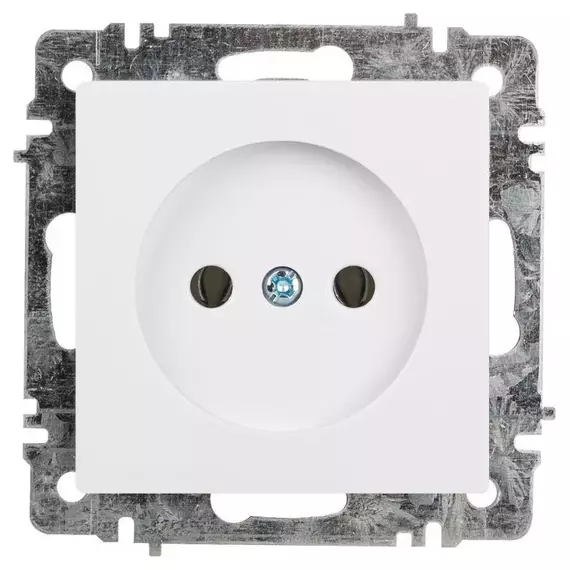 Розетка 1-м СП Accent 6-201-01 16А IP20 250В 2Р AL/CU бел. Intro Б0063653