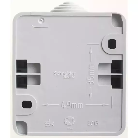 Выключатель 1-кл. ОП Этюд 10А IP44 10AX с подсветкой сер. SE BA10-045C, изображение 3