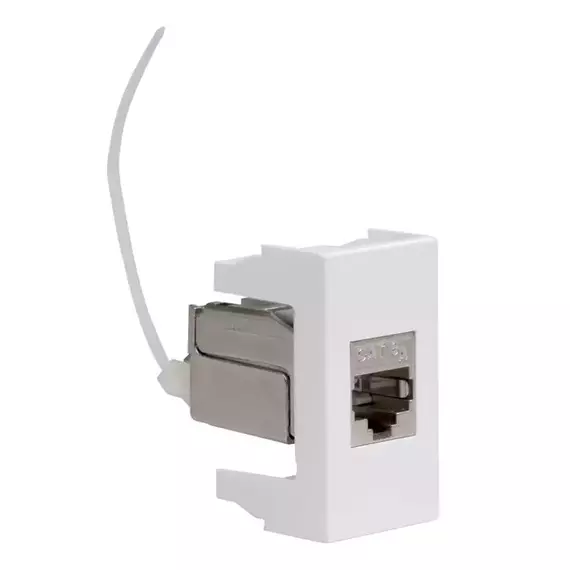 Розетка компьютерная 1-м 1мод. Viva RJ45 кат.6A бел. DKC 45078, изображение 2