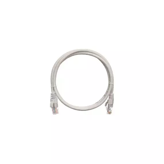 Патч-корд кат.5E (класс D) U/UTP 4 пары 24 AWG (7х0.205мм) 100МГц 2хRJ45 (8P8C) BC чистая медь LSZH нг(А)-HFLTx 1.5м сер. NIKOMAX NMC-PC4UD55B-015-C-GY