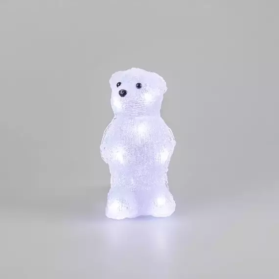 Фигура светодиодная акриловая "Медвежонок" 12х22х13см 10LED бел. 0.5Вт 4.5В IP20 элементы питания 3хAAA (не в компл.) Neon-Night 513-311