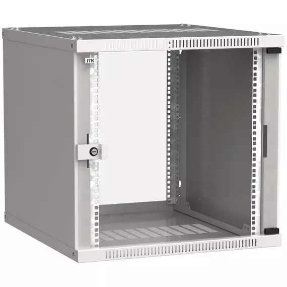 Шкаф LINEA WE 9U 600х450мм стекл. дверь сер. ITK LWE3-09U64-GF