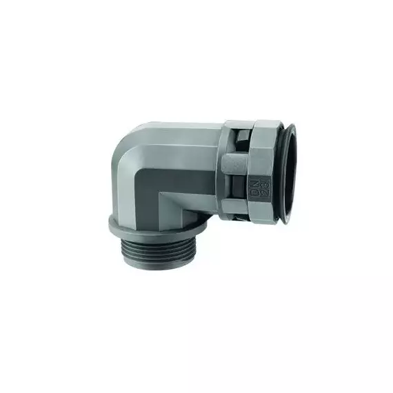 Переходник 90град. труба-коробка DN 10мм М16х1.5 полиамид черн. IP66 DKC PAN10M16N
