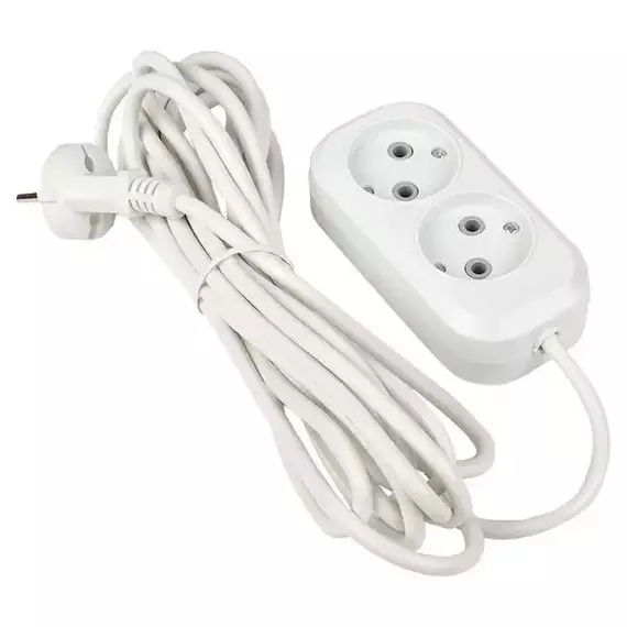Удлинитель 2х3м без заземл. 10А IP20 Эксперт 2.2кВт ПВС 2х0.75 PROxima EKF UBA10-275-2-03, изображение 3