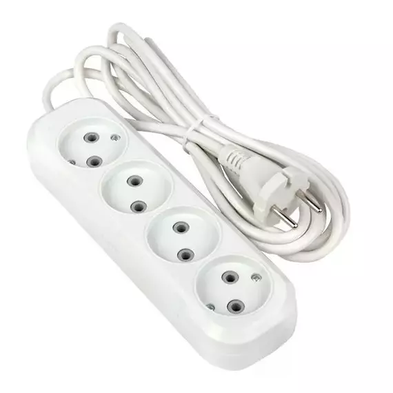 Удлинитель 4х3м без заземл. 10А IP20 Эксперт 2.2кВт ПВС 2х0.75 PROxima EKF UBA10-275-4-03