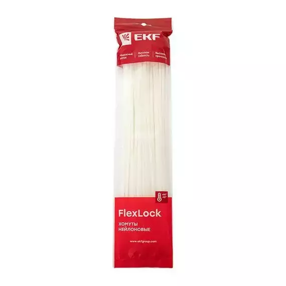 Хомут P6.6 4.8х400 FlexLock стандартный бел. (уп.100шт) PROxima EKF plc-fl-ctsw-4.8x400, изображение 4