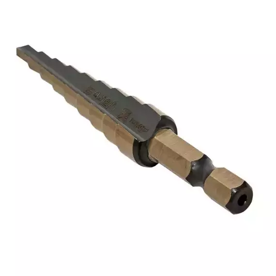 Сверло ступенчатое ST-4-12/1 HSS 9 ступ. EKF ST-4-12/1, изображение 6