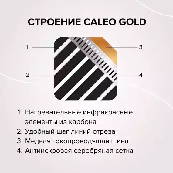 Комплект "Теплый пол" (пленка) GOLD 170Вт/кв.м 2кв.м CALEO КА000000765, изображение 7
