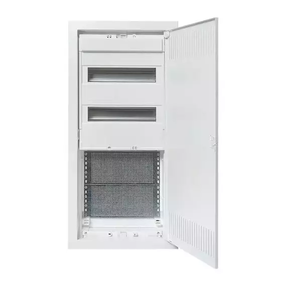 Щит комбинированный встраив. Nova 2 DIN-рейки + 2 монтаж. платы 4 габарит IP41 с метал. перфорированной дверью EKF nv-cb-pmd-2+2, изображение 3